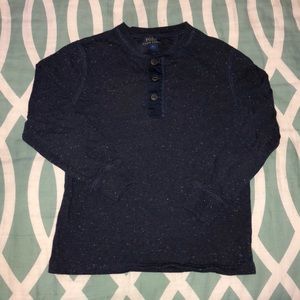 EUC - Polo by RL: LS Navy shirt.  Sz. 5